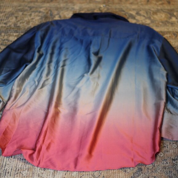 Bardot Solita Satin Ombre Button-up Shirt - Picture 3 of 4